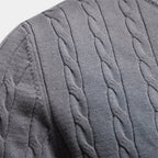 Cable Knit Crew Neck Sweater Regular Fit for Men