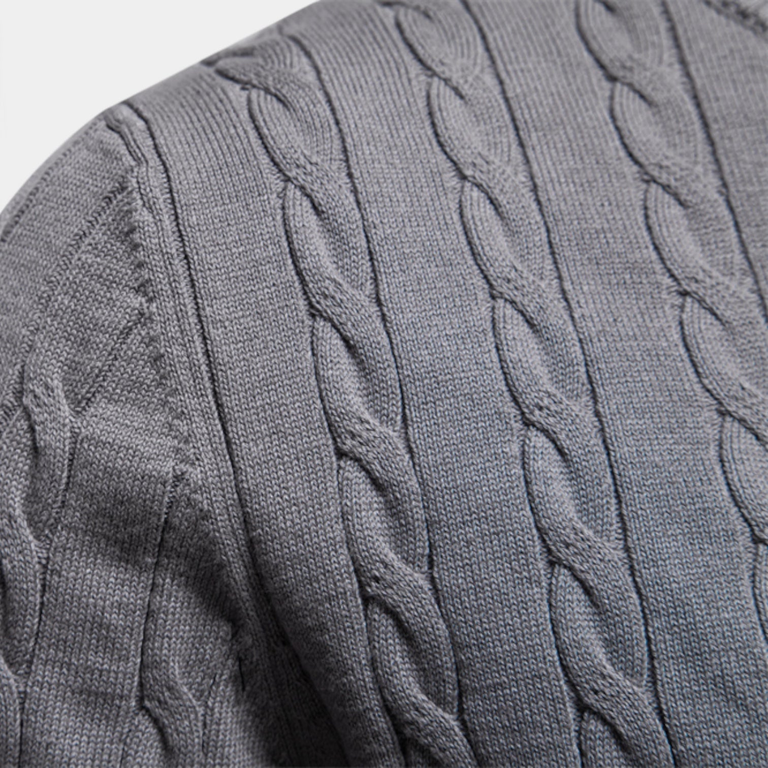 Cable Knit Crew Neck Sweater Regular Fit for Men