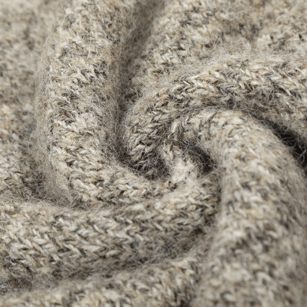 Relaxed Fit Fisherman Crewneck Knit Sweater for Men