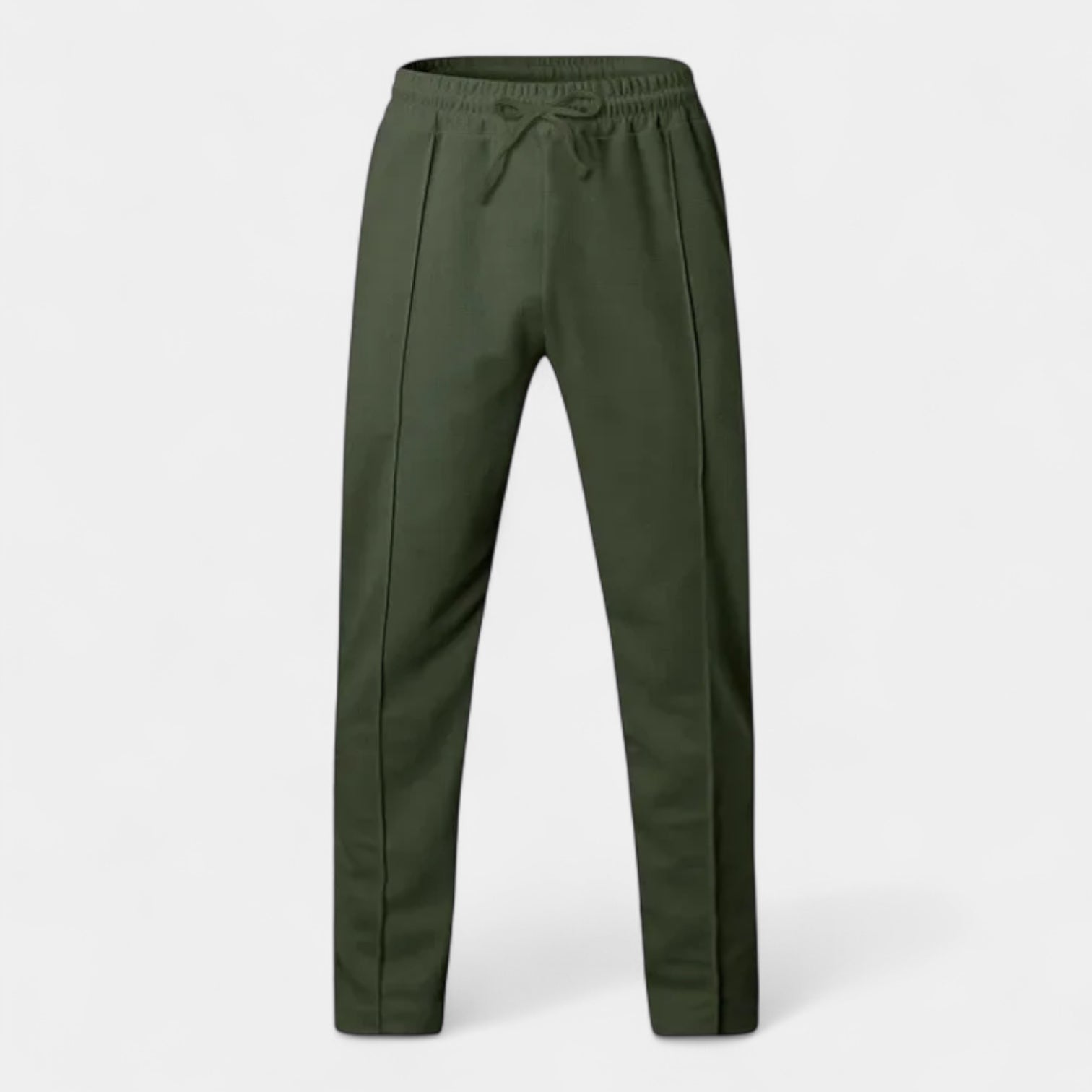 Pleated Slim Fit Joggers Stretch Drawstring for Men