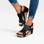 Women's Cork Wedge Platform Sandals