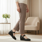 Women's Leather Mary Jane Mid-Heel Pumps