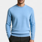 Wool Blend Crew Neck Sweater Regular Fit for Men