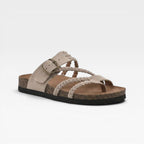 Women's Braided Strap Cork Footbed Sandals