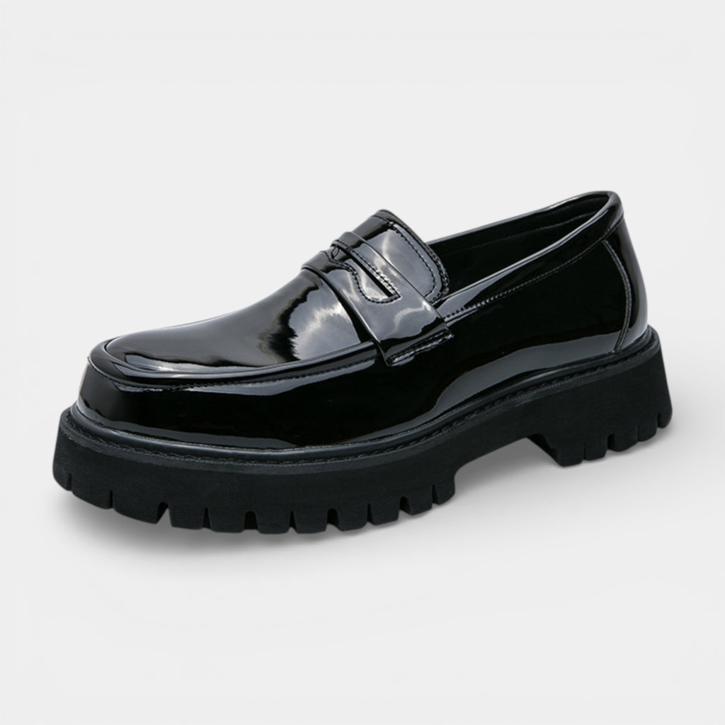 Slip-On Loafers Chunky Sole Vamp Strap for Men