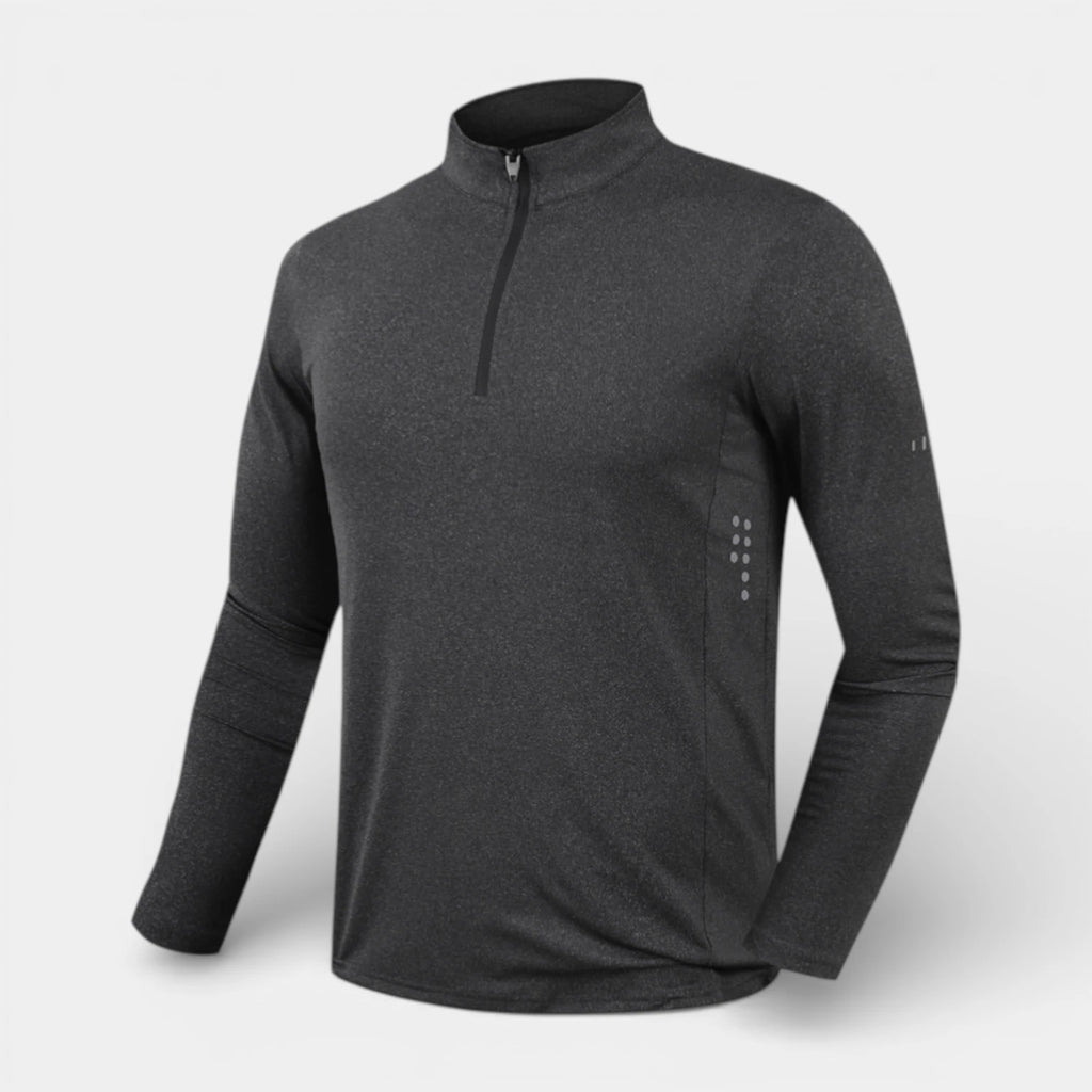 Quarter-Zip Pullover Stand Collar Long Sleeve for Men