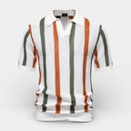 Striped Open Collar Polo Shirt Regular Fit for Men