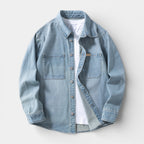 Button-Up Denim Shirt Jacket Regular Fit for Men
