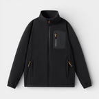 Fleece Full-Zip Jacket Stand Collar Regular Fit for Men