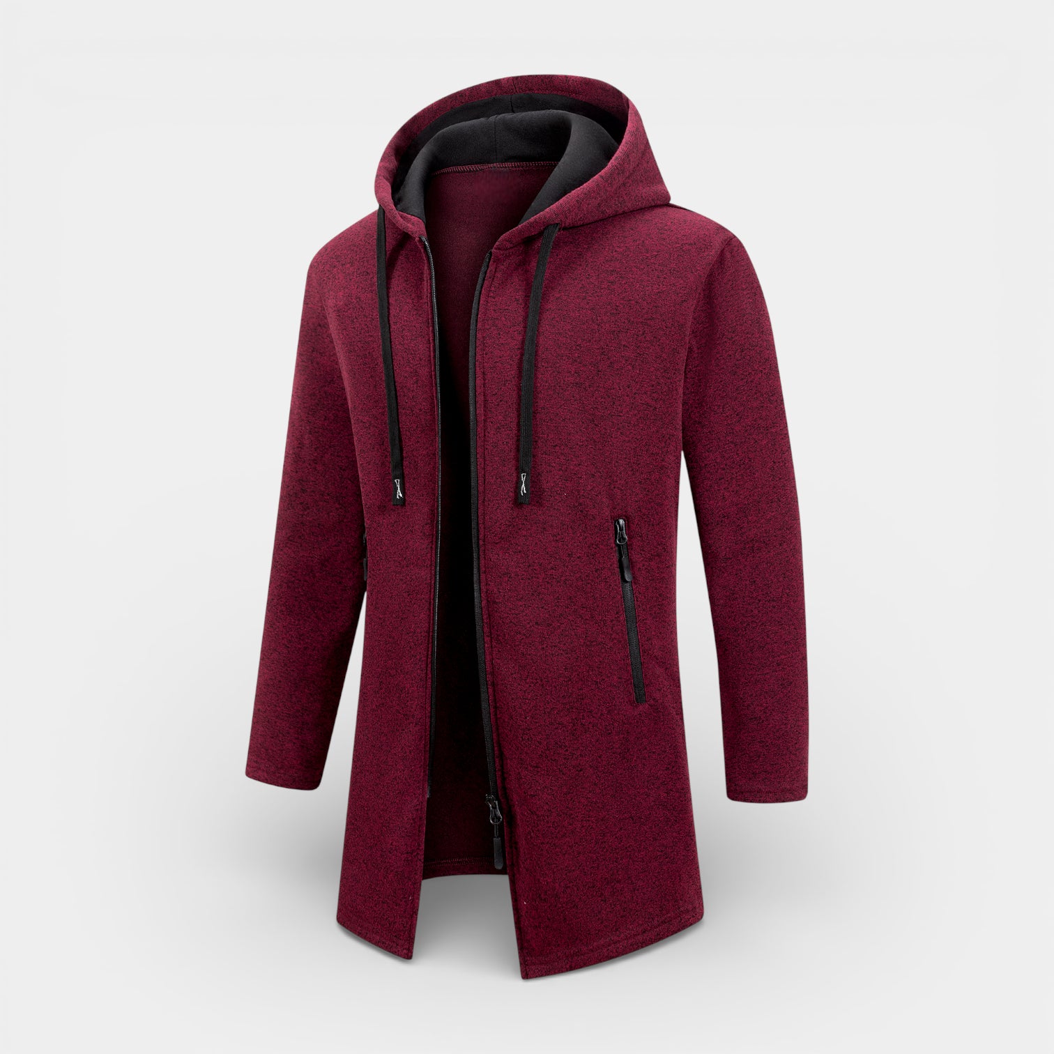 Longline Hooded Full-Zip Jacket Regular Fit for Men