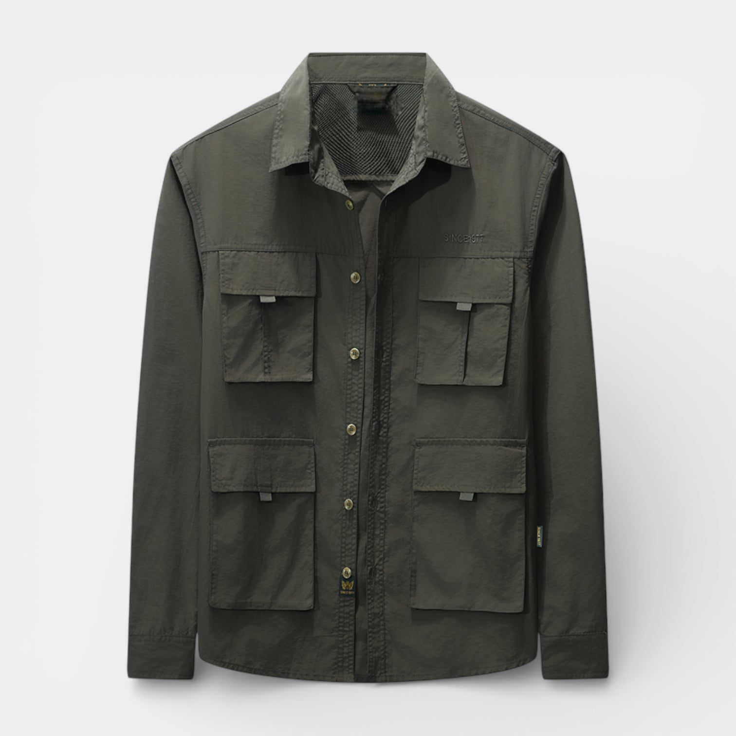 Utility Shirt Jacket Multi-Pocket Regular Fit for Men