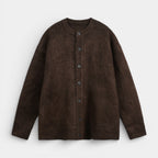 Button-Up Textured Knit Cardigan Regular Fit for Men