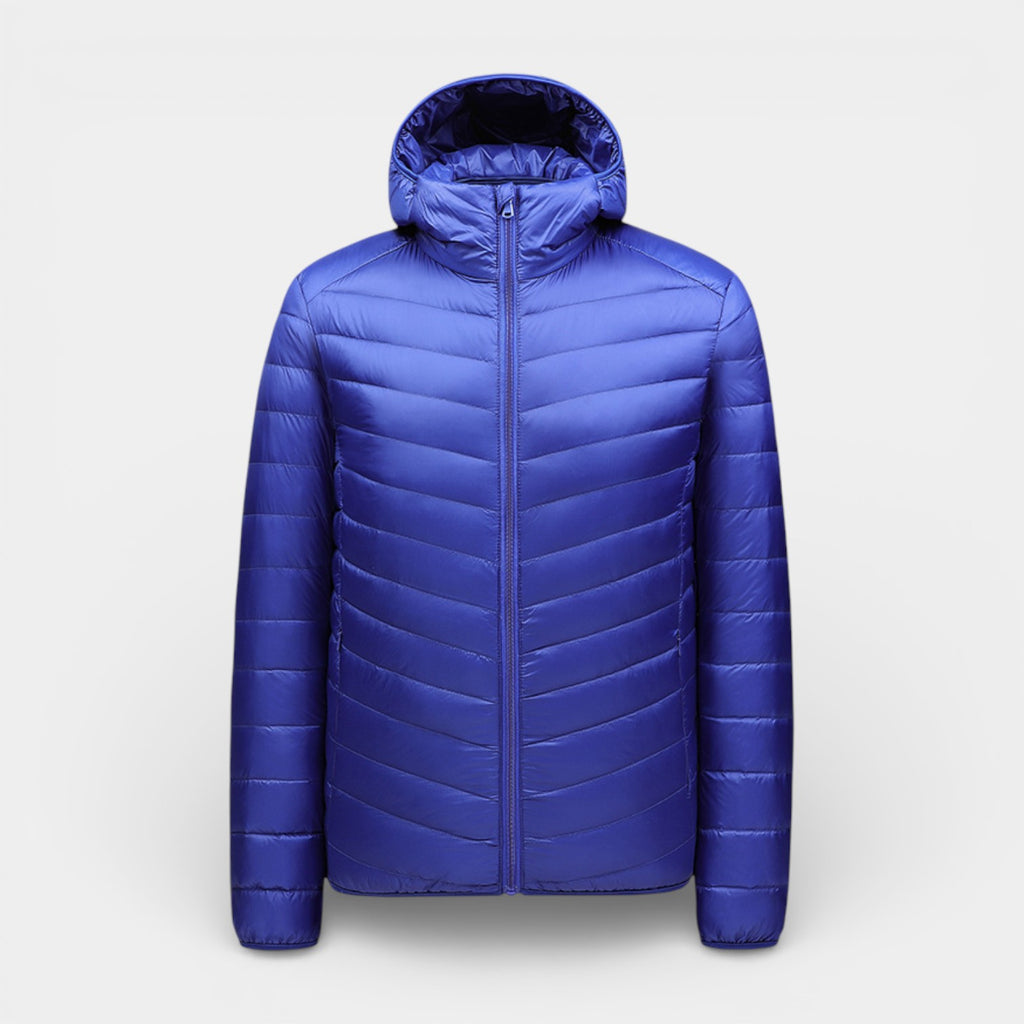 Hooded Quilted Puffer Jacket Lightweight Regular Fit for Men