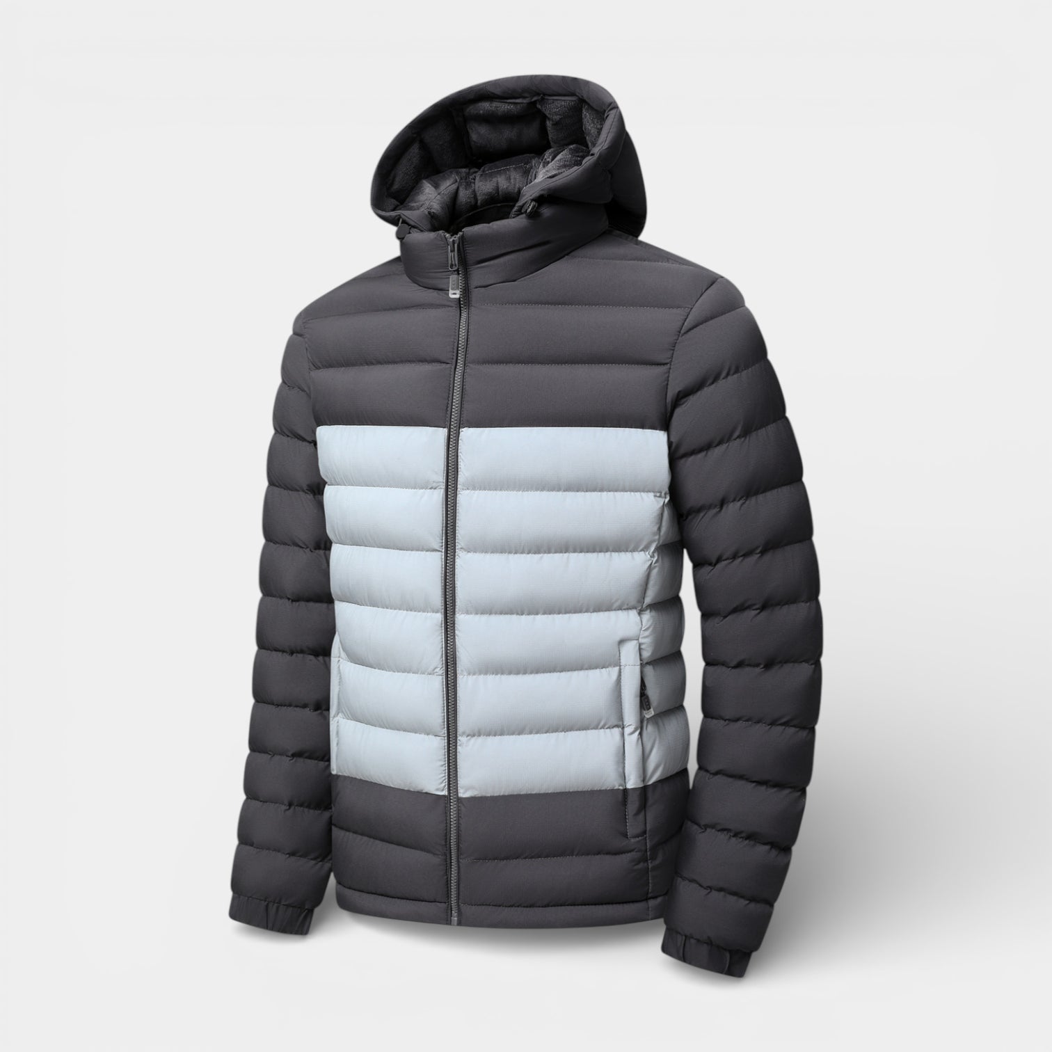 Lightweight Zip-Up Quilted Puffer Jacket for Men