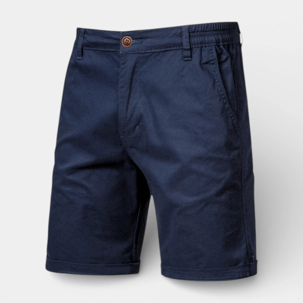 Chino Shorts Straight Fit Flat Front for Men