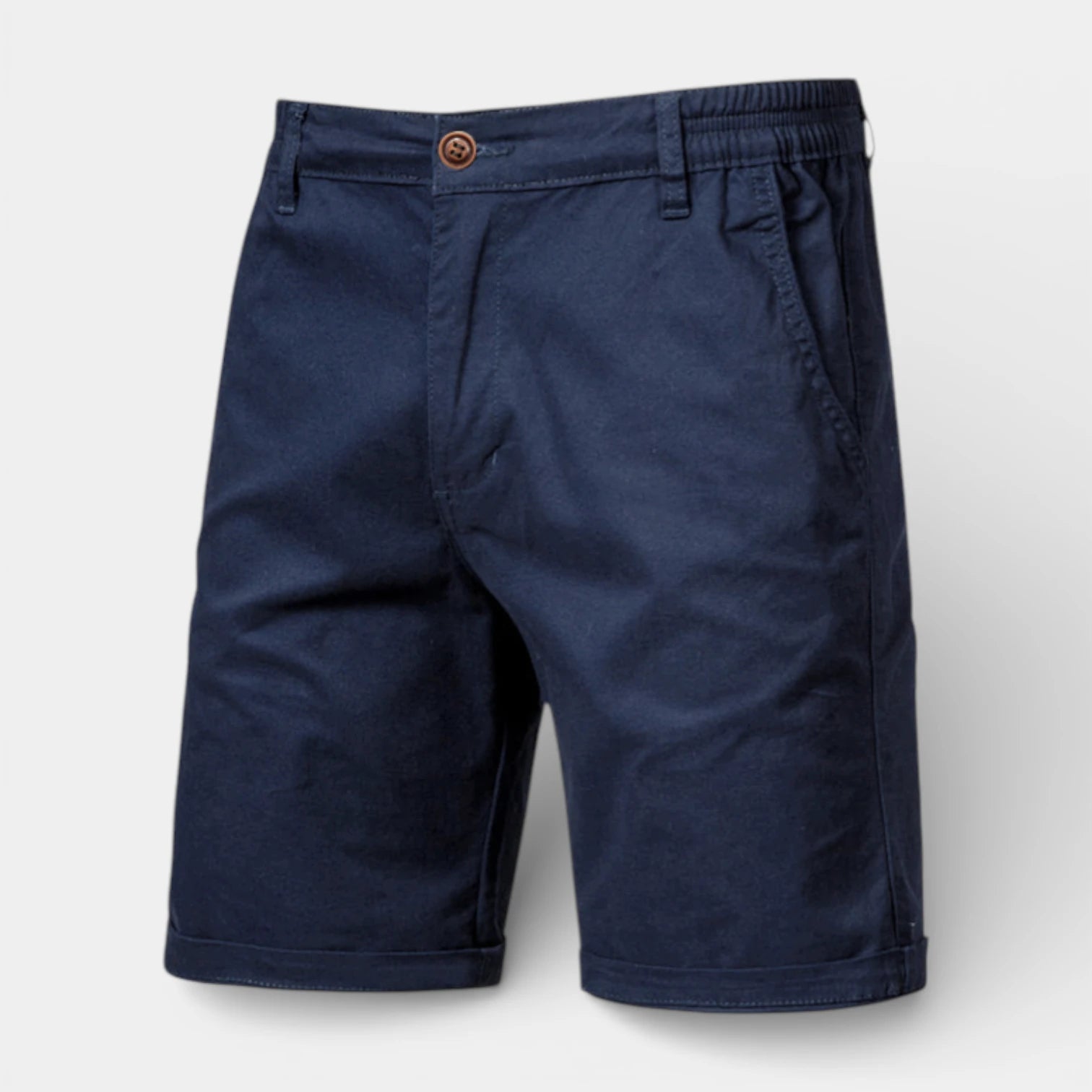 Chino Shorts Straight Fit Flat Front for Men