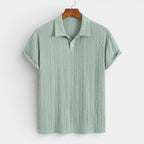 Geometric Pattern Short Sleeve Polo Shirt for Men