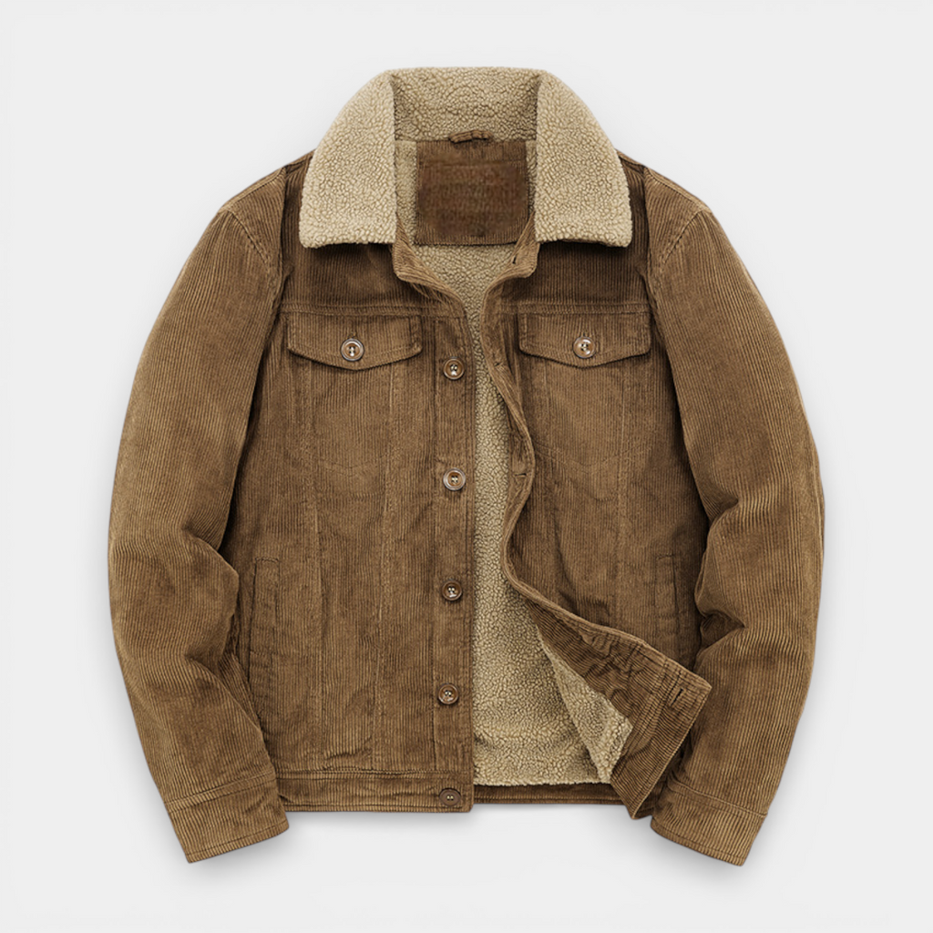 Corduroy Lined Jacket Regular Fit Structured for Men