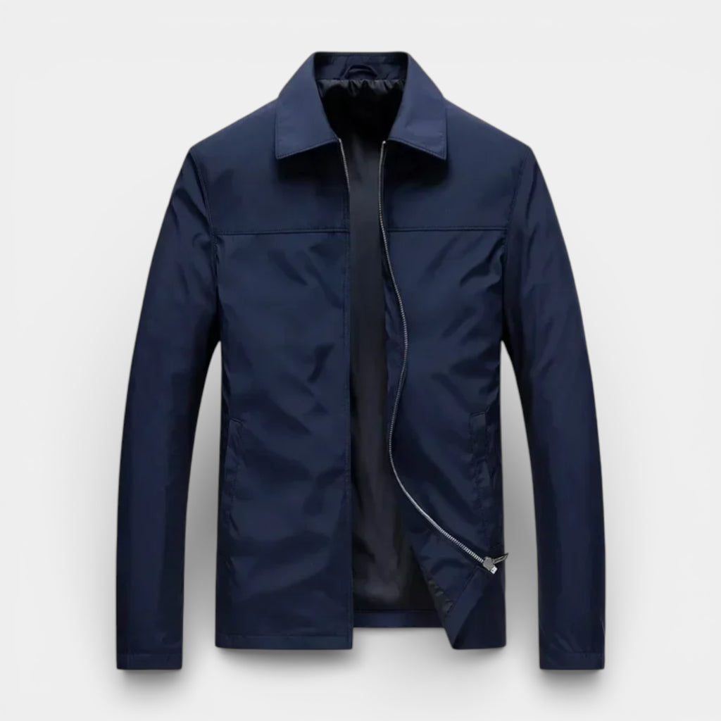 Zip-Up Polo Collar Jacket Regular Fit for Men