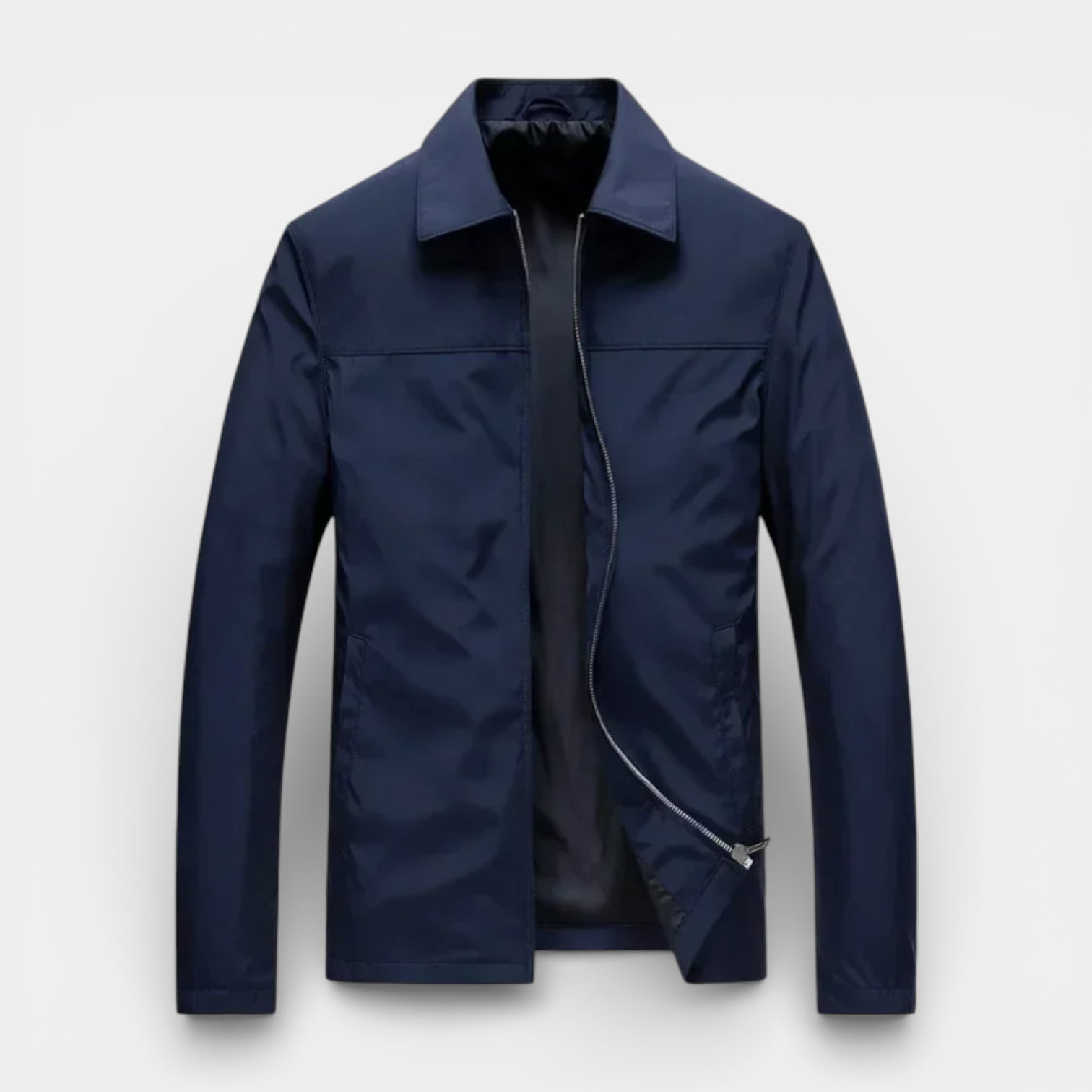 Zip-Up Polo Collar Jacket Regular Fit for Men