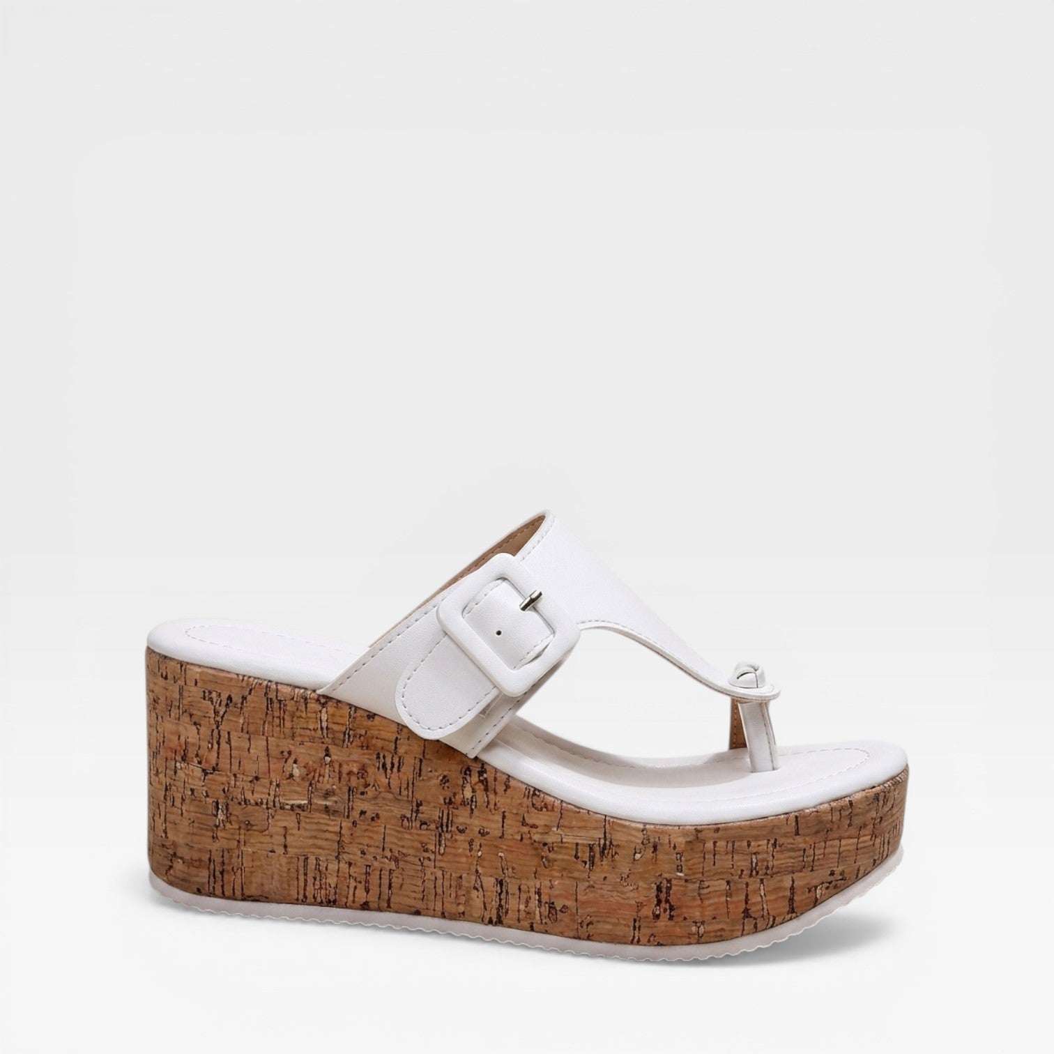 Women's Cushioned Platform Wedge Thong Sandals