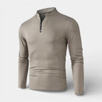 Long Sleeve Quarter-Zip Shirt Slim Fit for Men