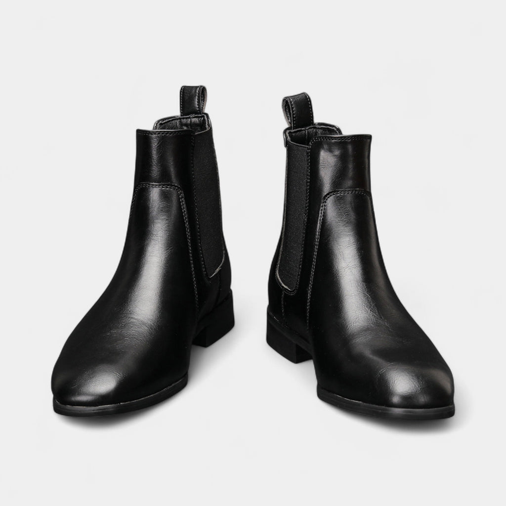 Faux Leather Chelsea Boots Elastic Panel for Men