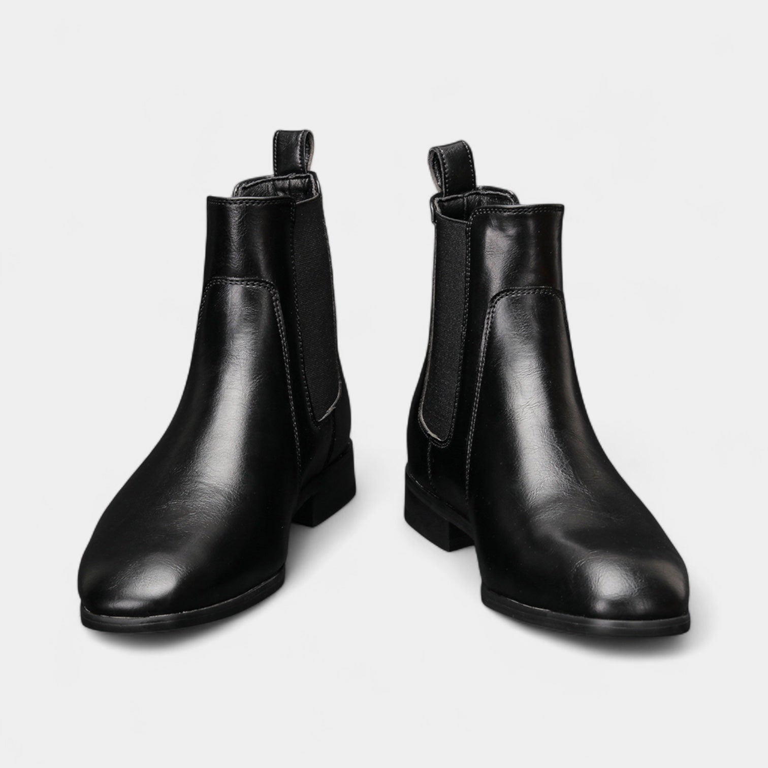 Faux Leather Chelsea Boots Elastic Panel for Men