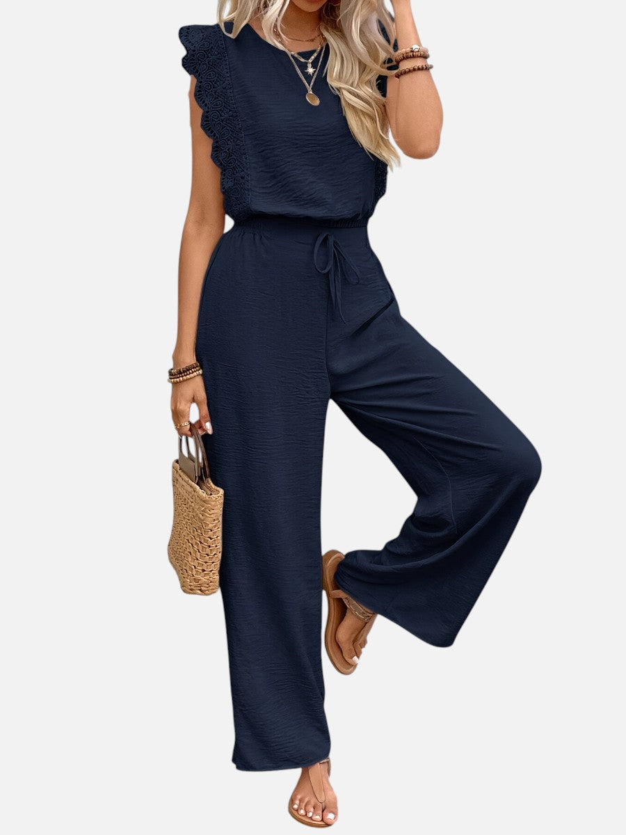 Women's Two-Piece Set with Wide Leg Trousers