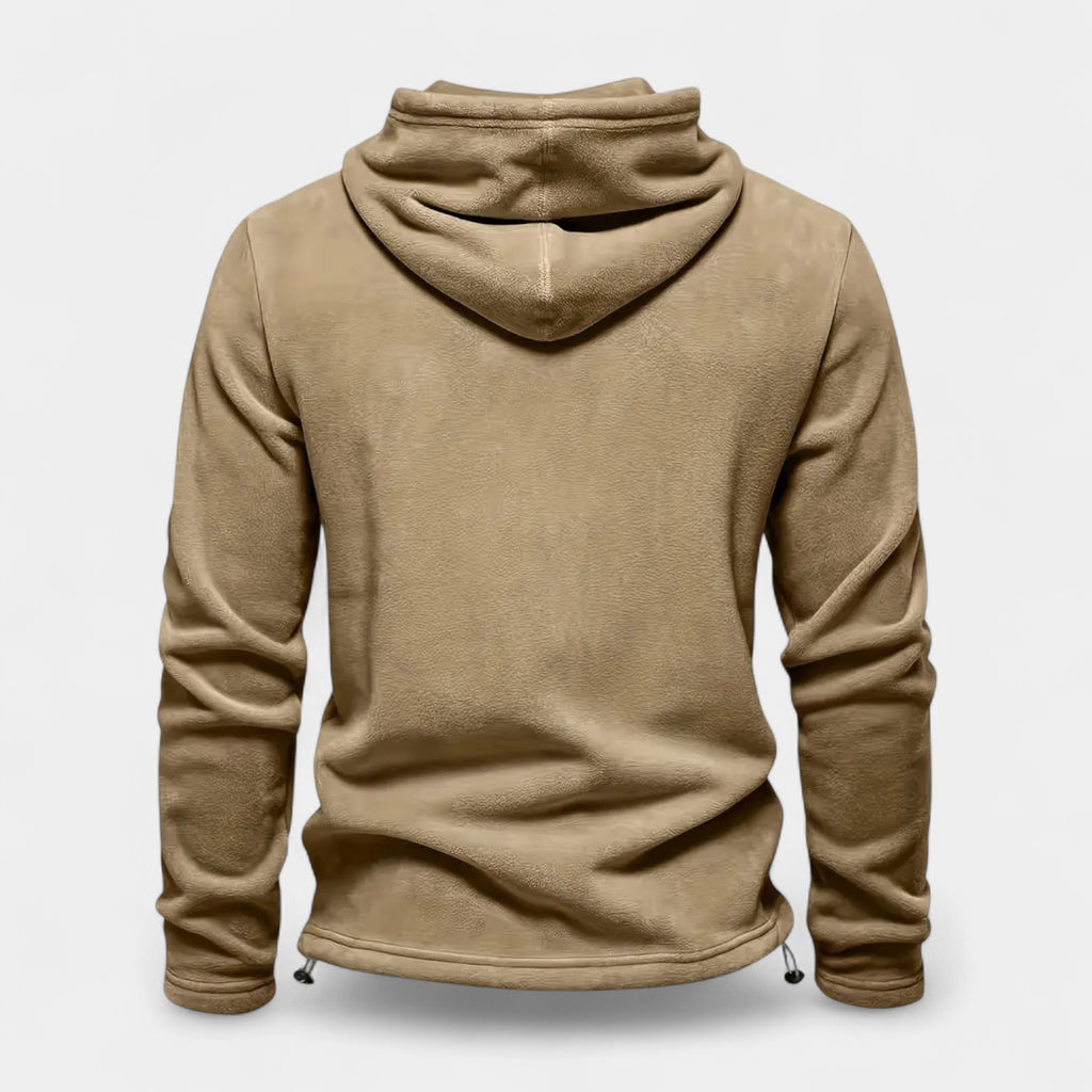 Midweight Fleece Hoodie Drawstring Regular Fit for Men
