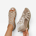 Women's Rhinestone Gladiator Wedge Sandals
