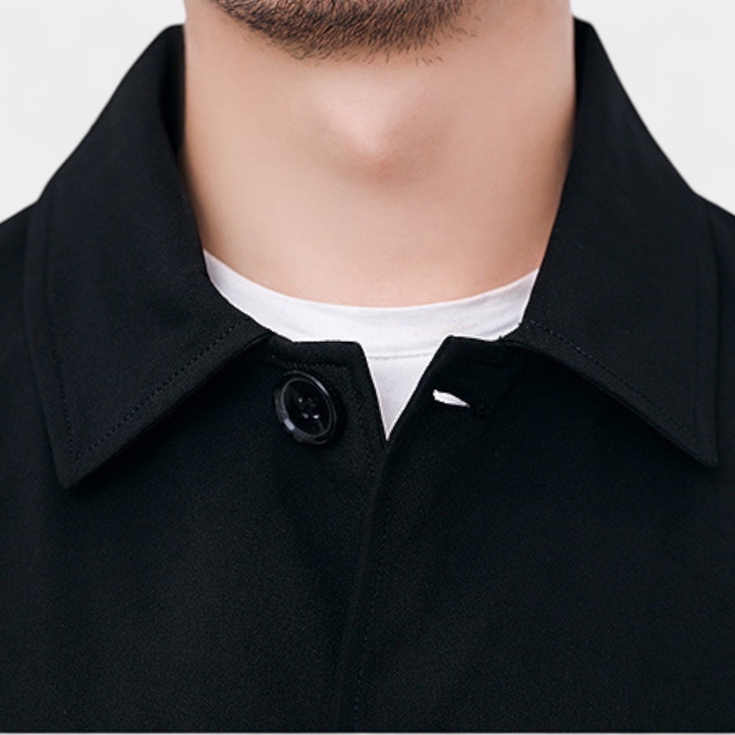 Waterproof Trench Coat Regular Fit Mid-Length for Men