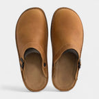 Suede Texture Slip-On Clog Loafers for Men