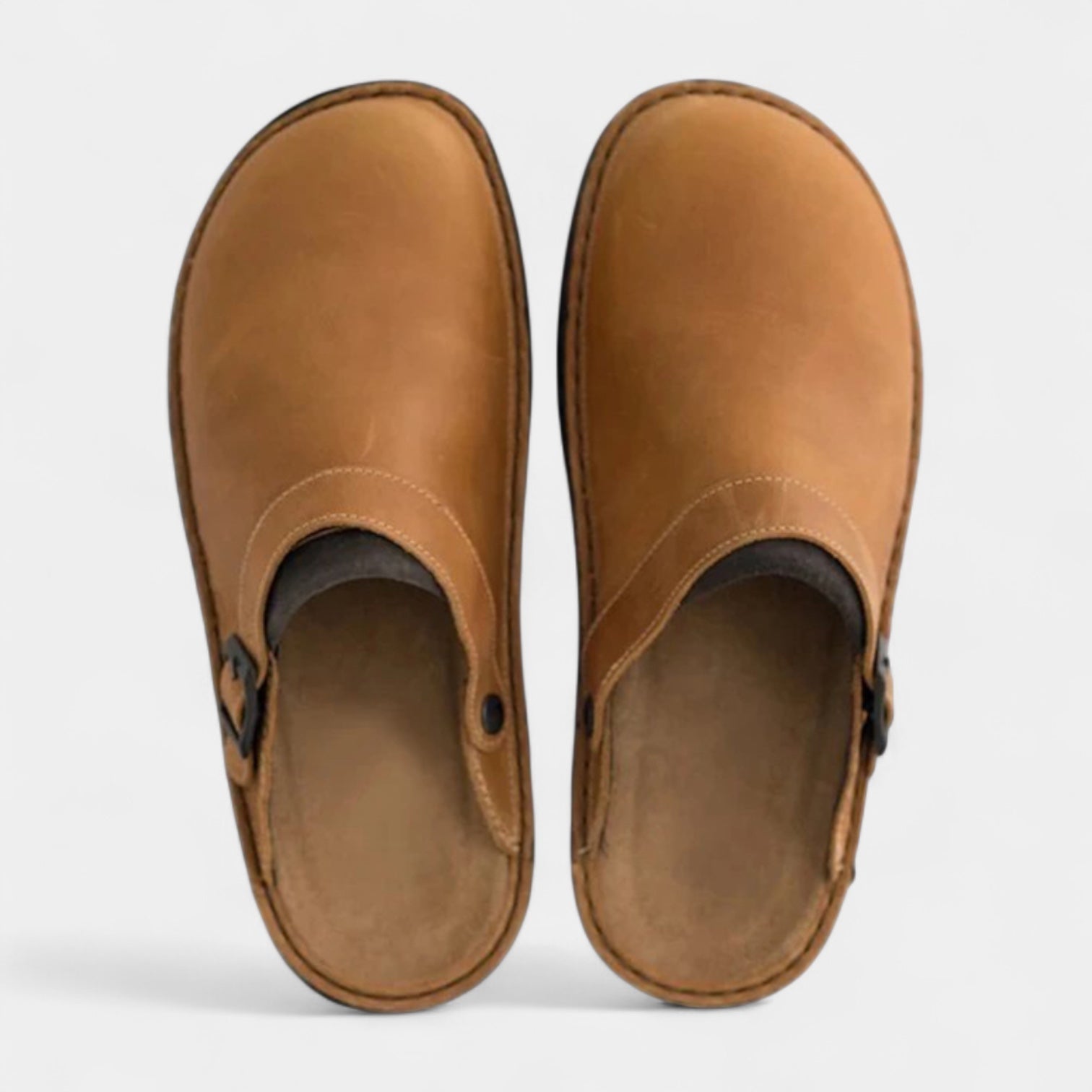 Suede Texture Slip-On Clog Loafers for Men