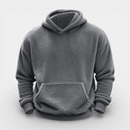 Fleece Pullover Hoodie Relaxed Fit for Men