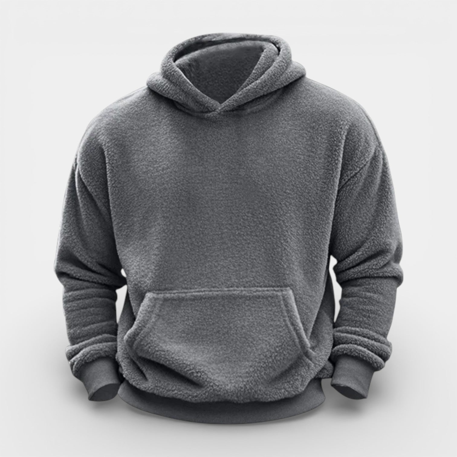Fleece Pullover Hoodie Relaxed Fit for Men
