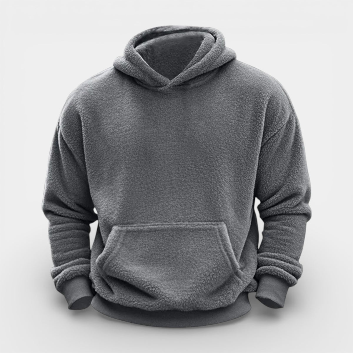 Fleece Pullover Hoodie Relaxed Fit for Men