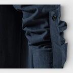Lace-Up Band Collar Shirt Long Sleeve for Men