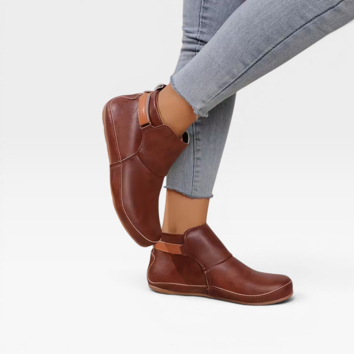 Women's Cushioned Leather Ankle Boots for Autumn