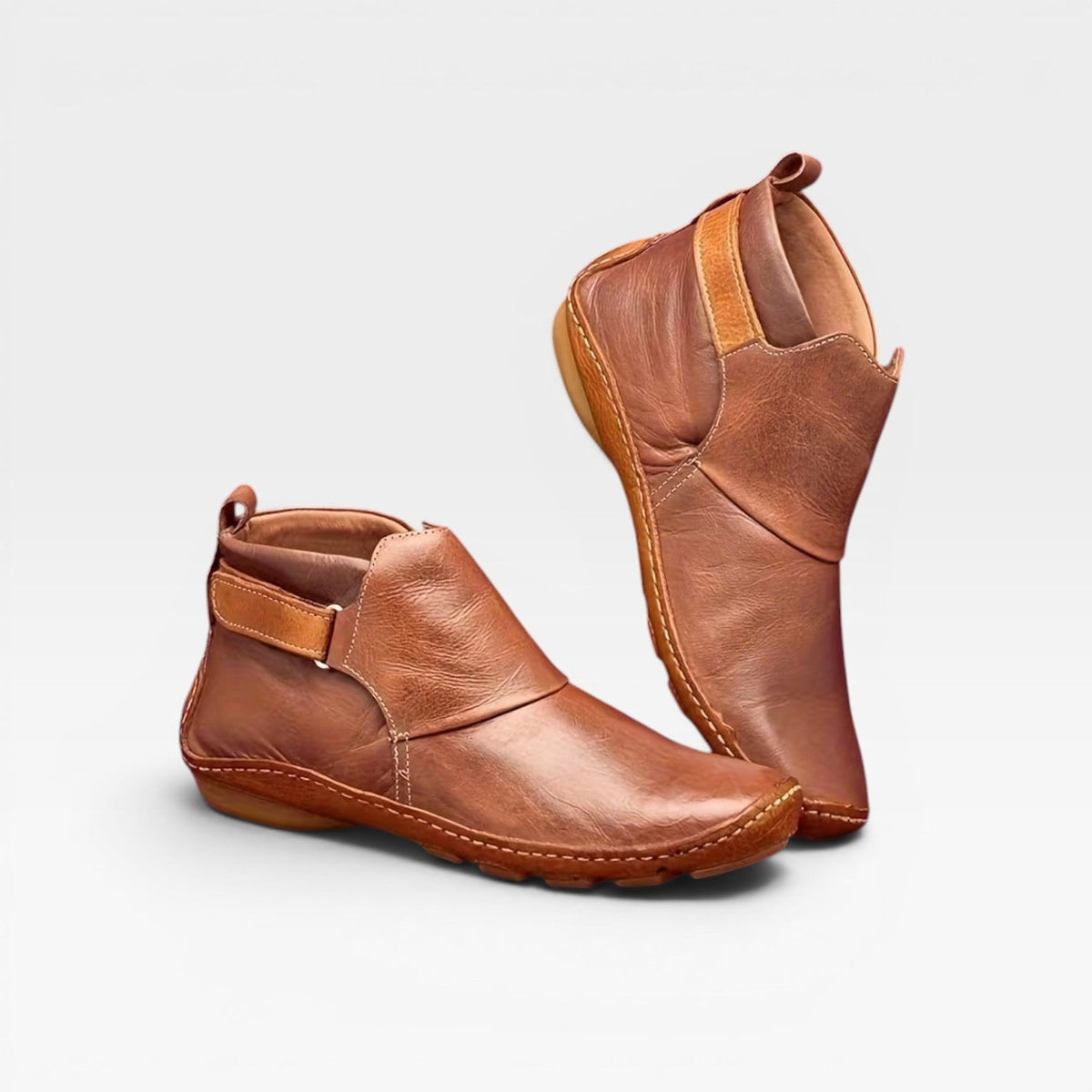 Women's Cushioned Leather Ankle Boots for Autumn