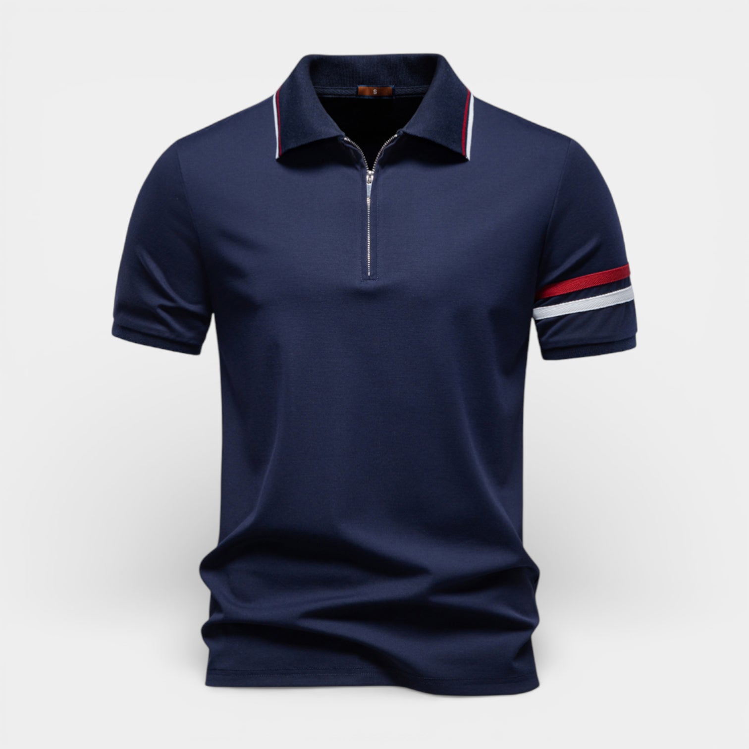 Short Sleeve Half Zip Polo Shirt Regular Fit for Men