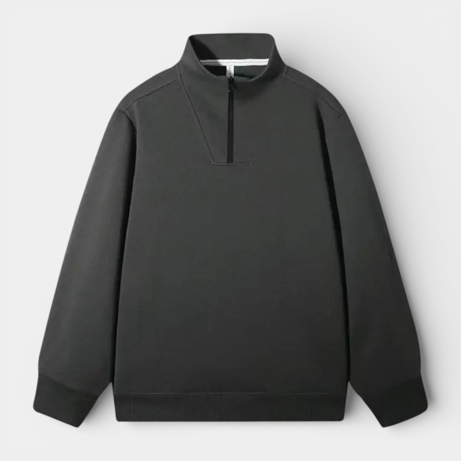 Long Sleeve Quarter-Zip Pullover Sweater for Men