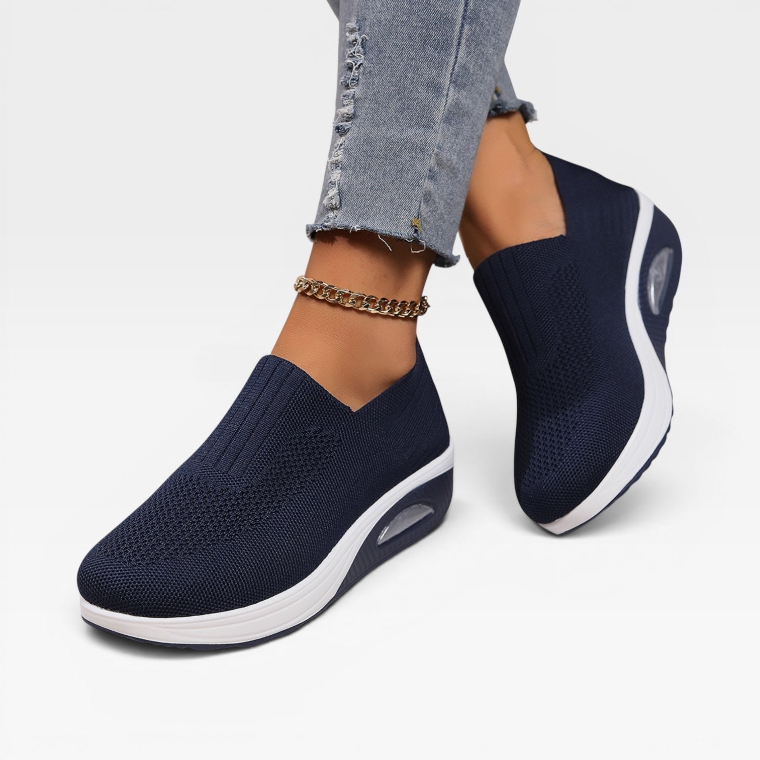 Women's Lightweight Breathable Slip-On Walking Sneakers