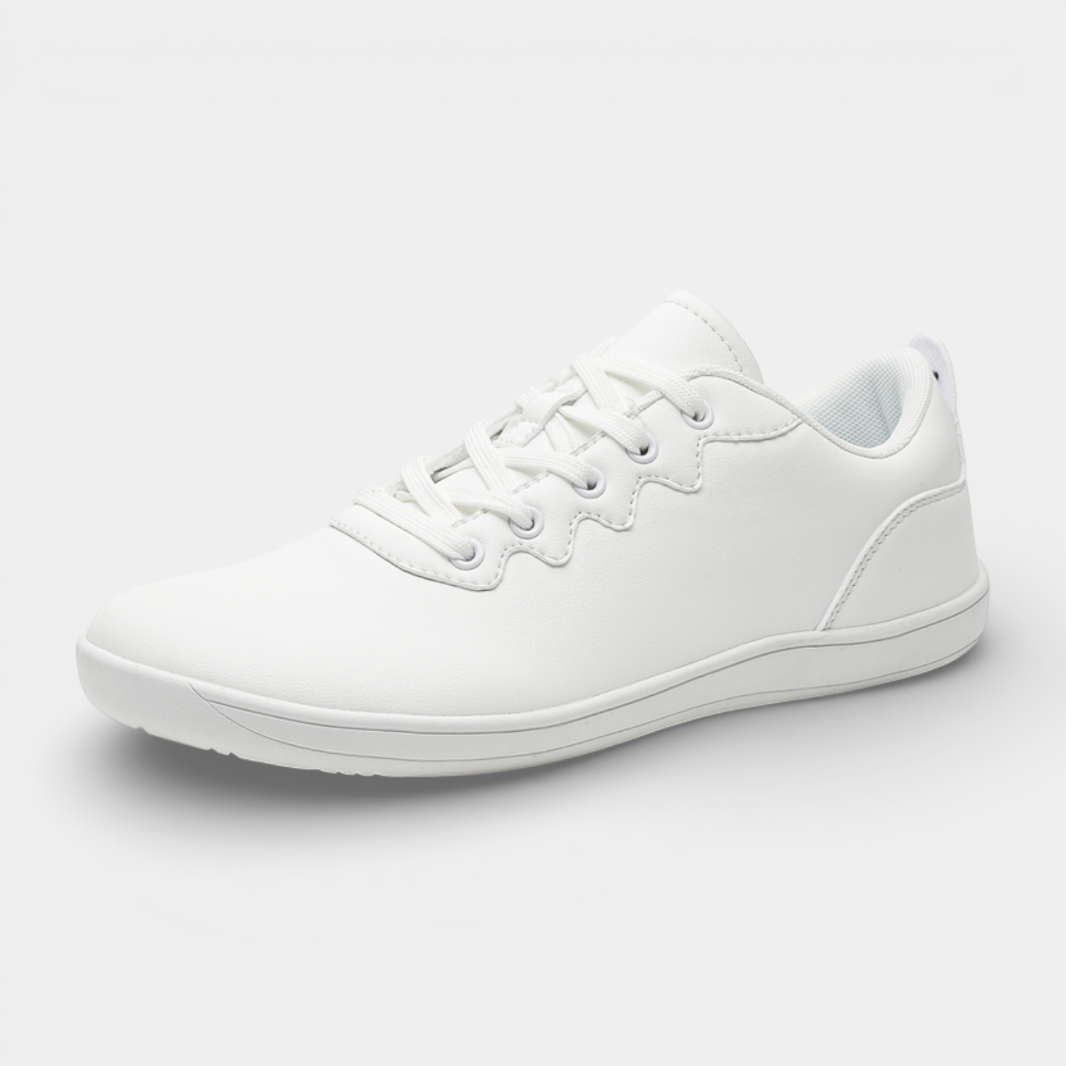 Low-Top Lace-Up Sneakers Smooth Upper Slim for Men