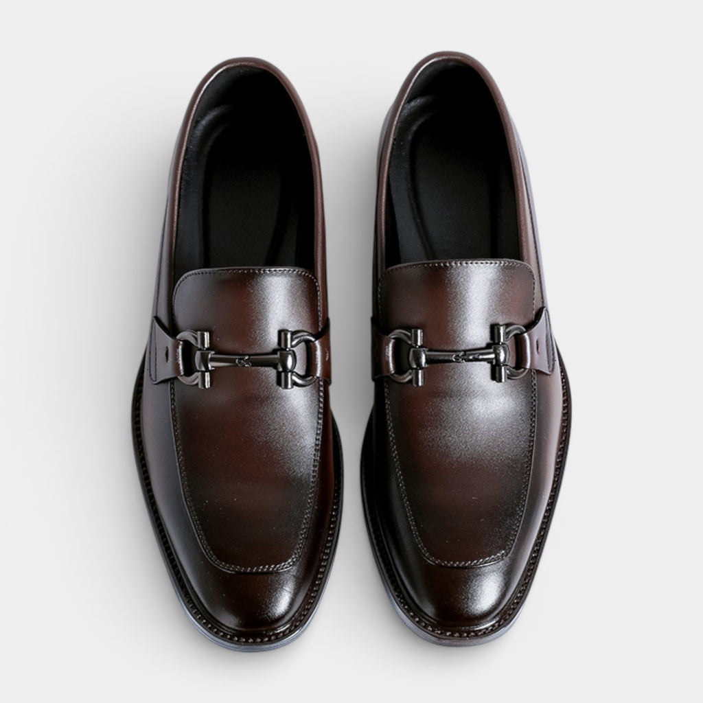 Leather Bit Loafers Slip-On Polished for Men