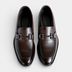 Leather Bit Loafers Slip-On Polished for Men