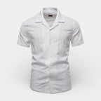 Camp Collar Short Sleeve Button-Up Shirt for Men