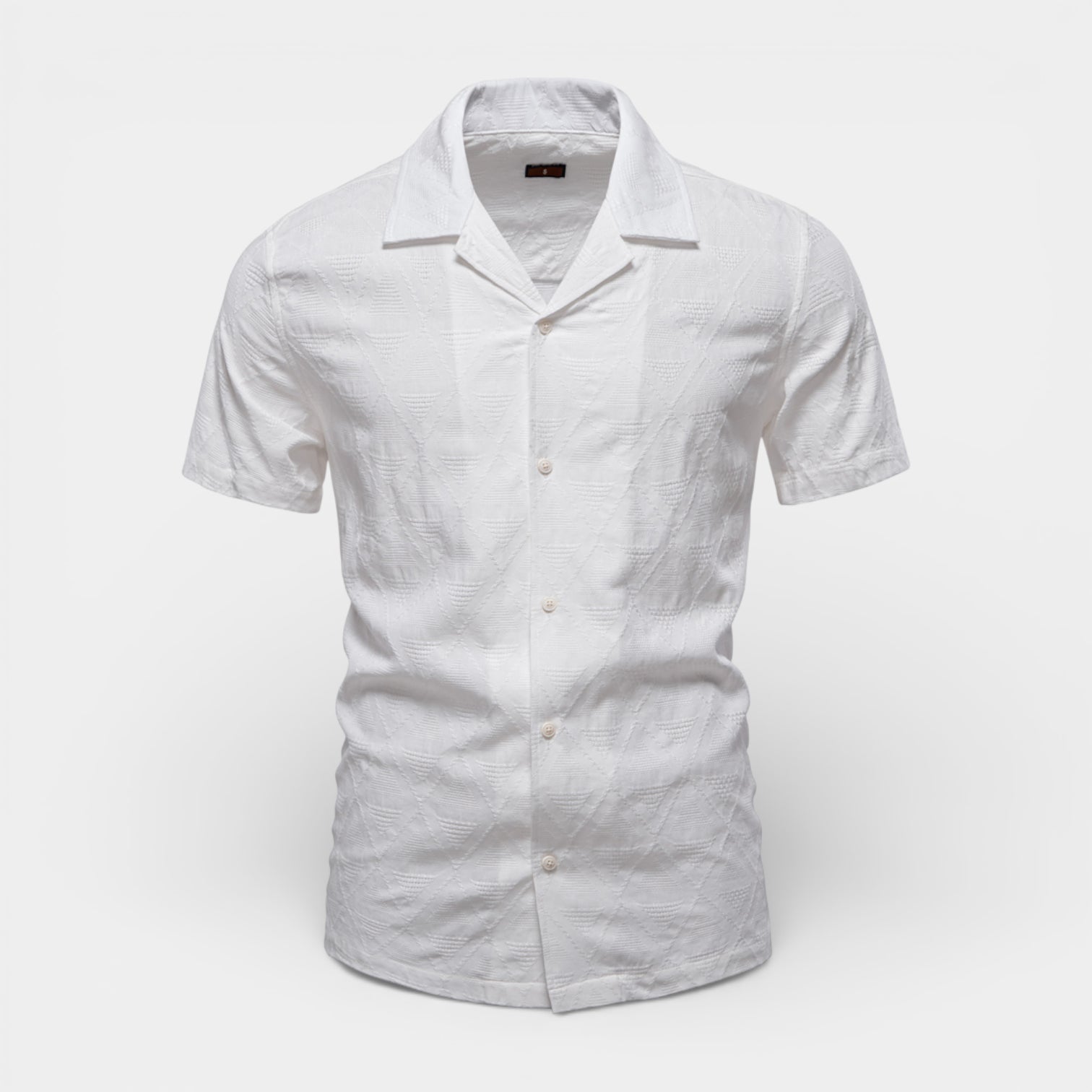 Camp Collar Short Sleeve Button-Up Shirt for Men