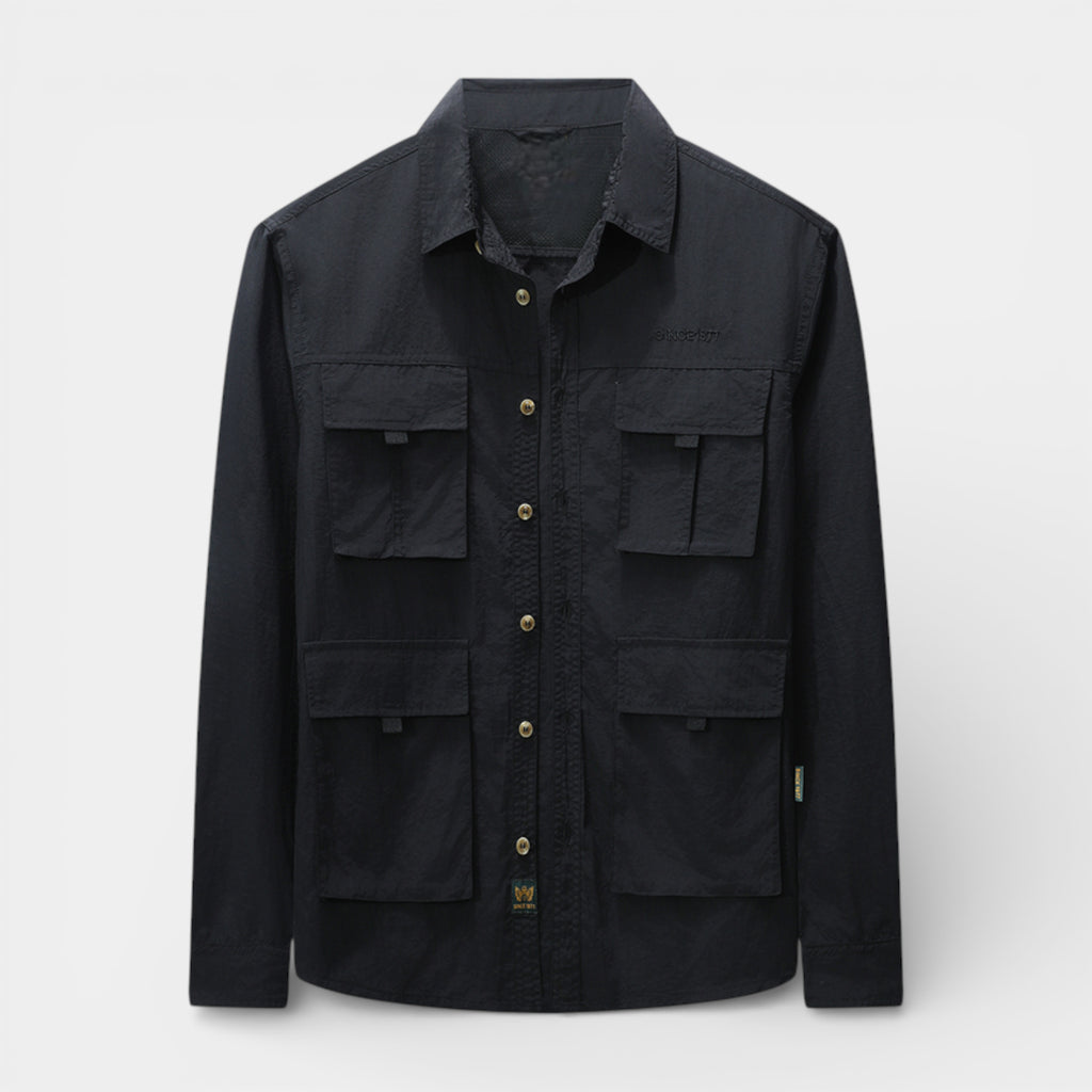 Utility Shirt Jacket Multi-Pocket Regular Fit for Men