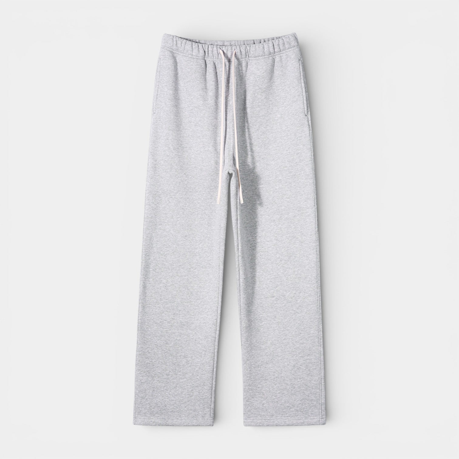 Knit Drawstring Pants Straight Leg Relaxed Fit for Men
